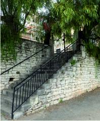 Steps to the courtyard