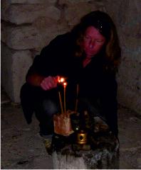 Lighting a candle