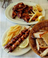 Chicken and souvlaki