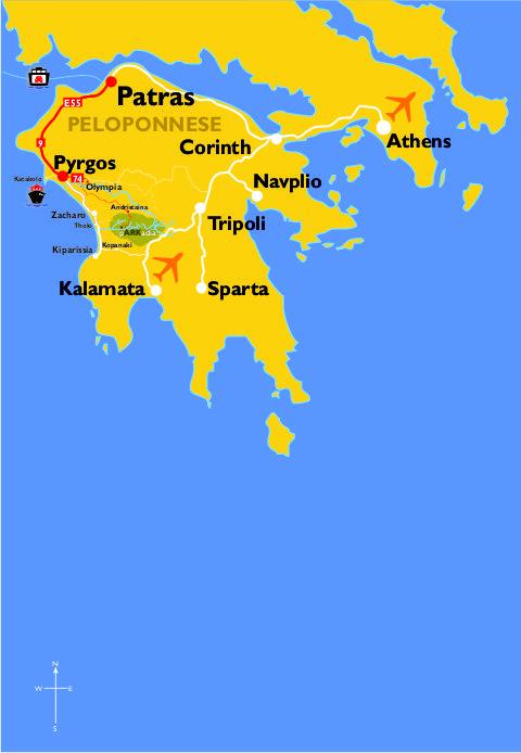 From Patras via Olympia