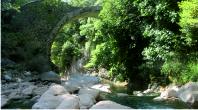 Arched stone bridge